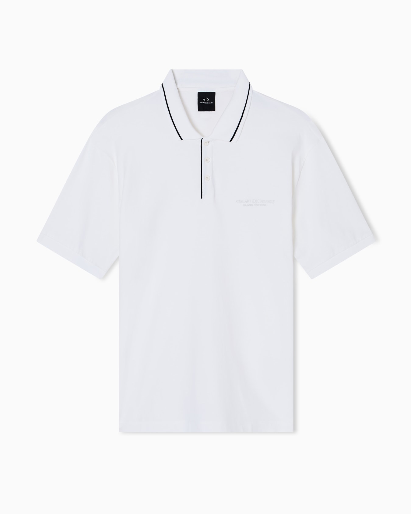 Regular fit polo shirt in stretch jersey Slide 0
