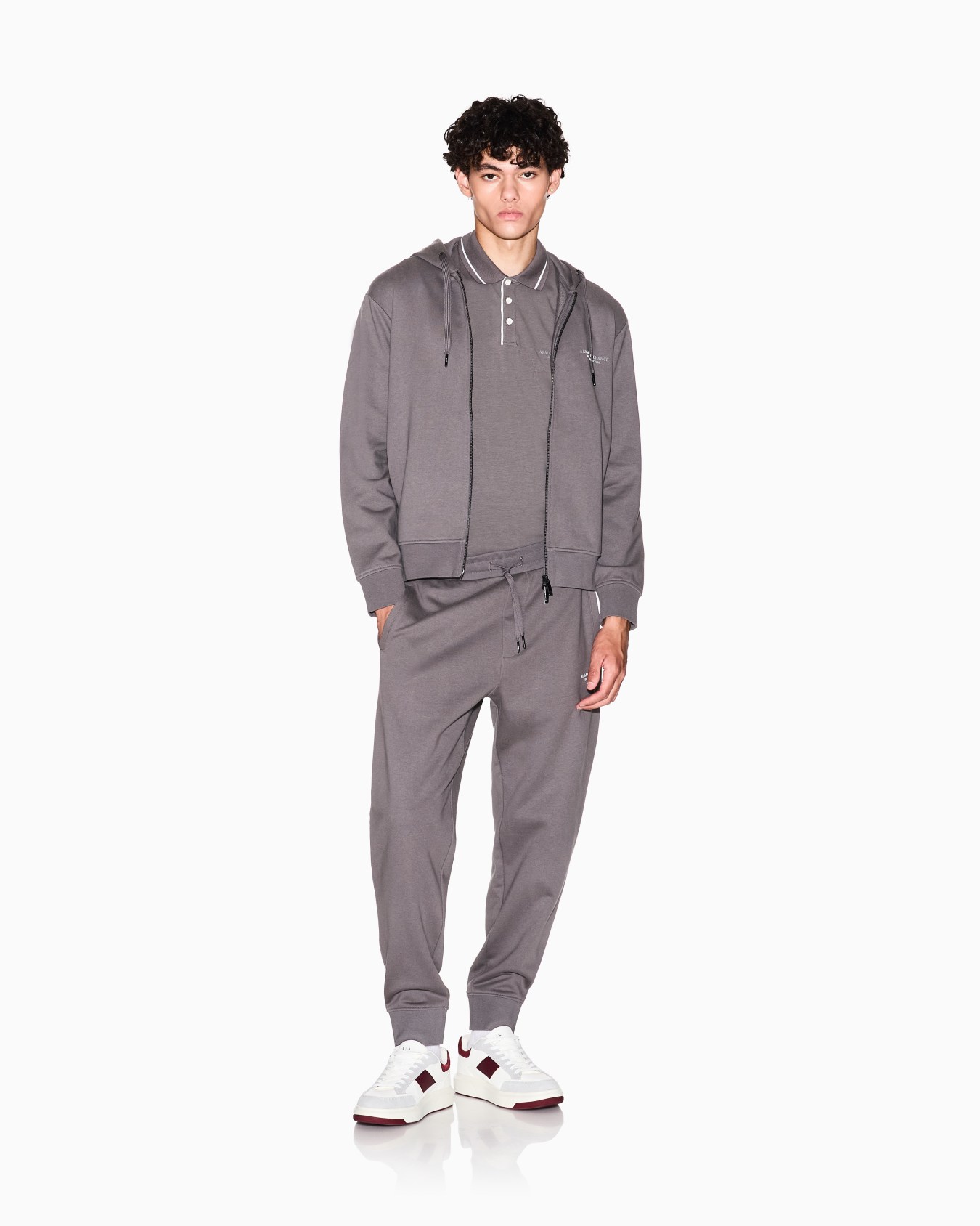 Regular fit polo shirt in stretch jersey Slide 1