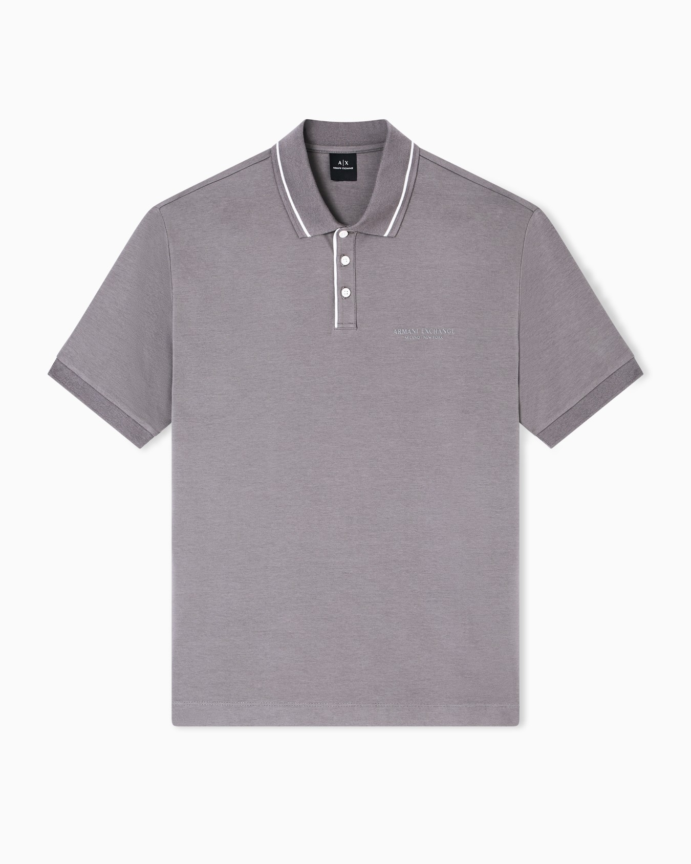 Regular fit polo shirt in stretch jersey Slide 0