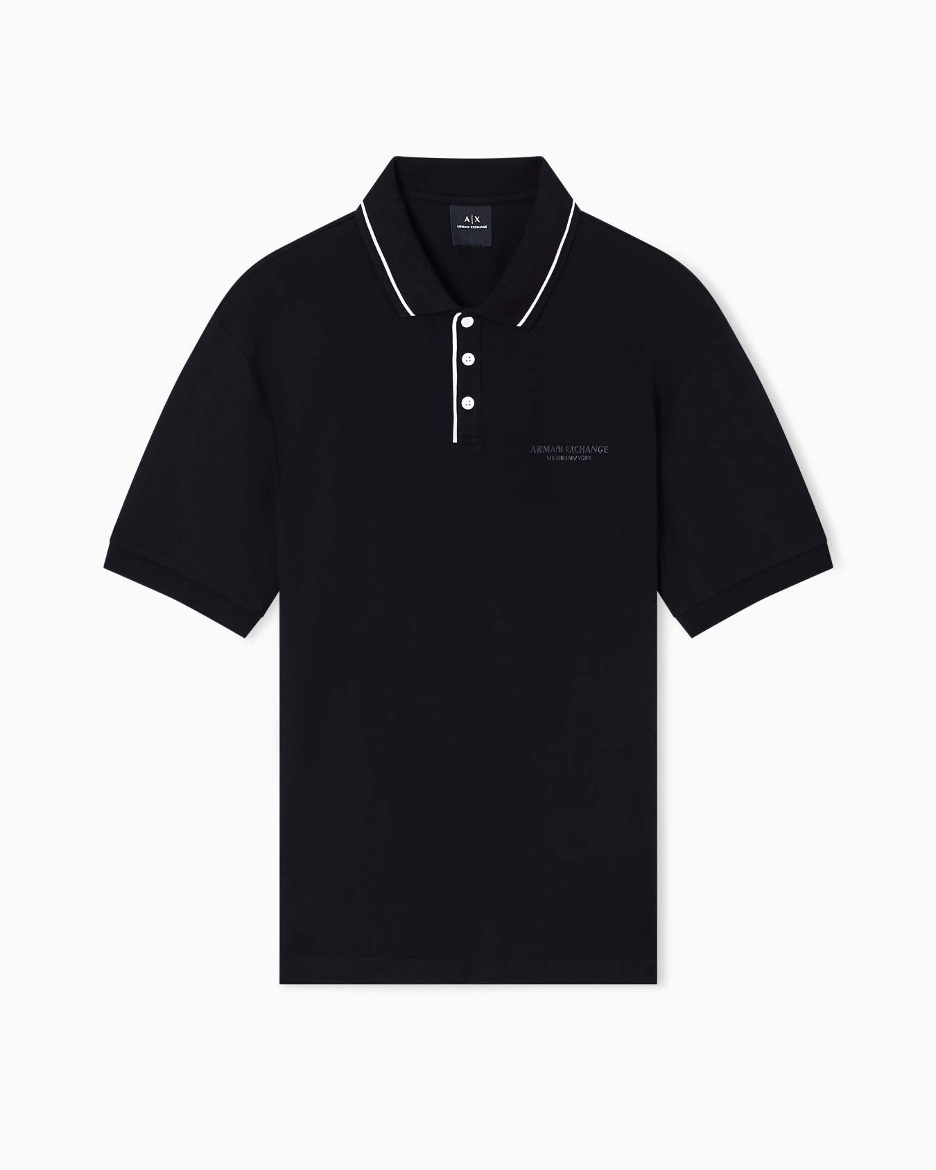 Regular fit polo shirt in stretch jersey Slide 0