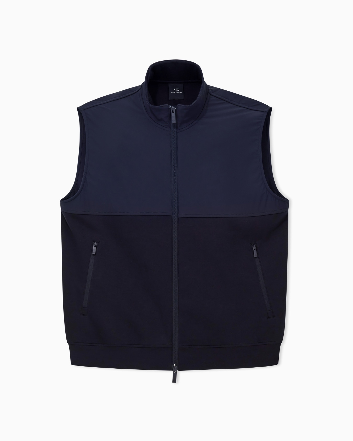 Full zip bimaterial vest Slide 0
