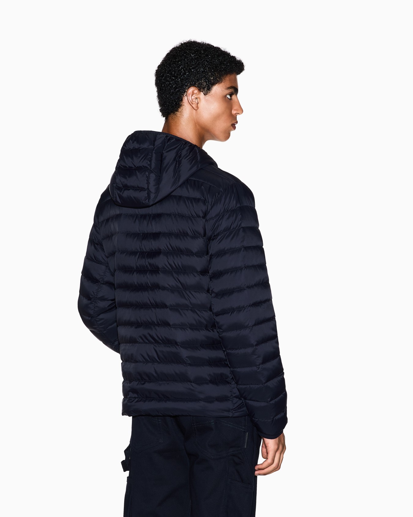 Full zip down jacket with hood Slide 2