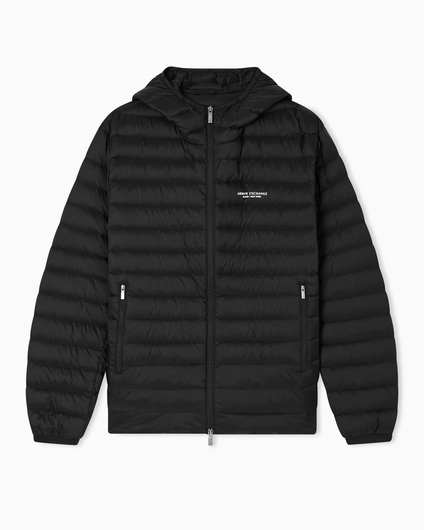 Full zip down jacket with hood Slide 0