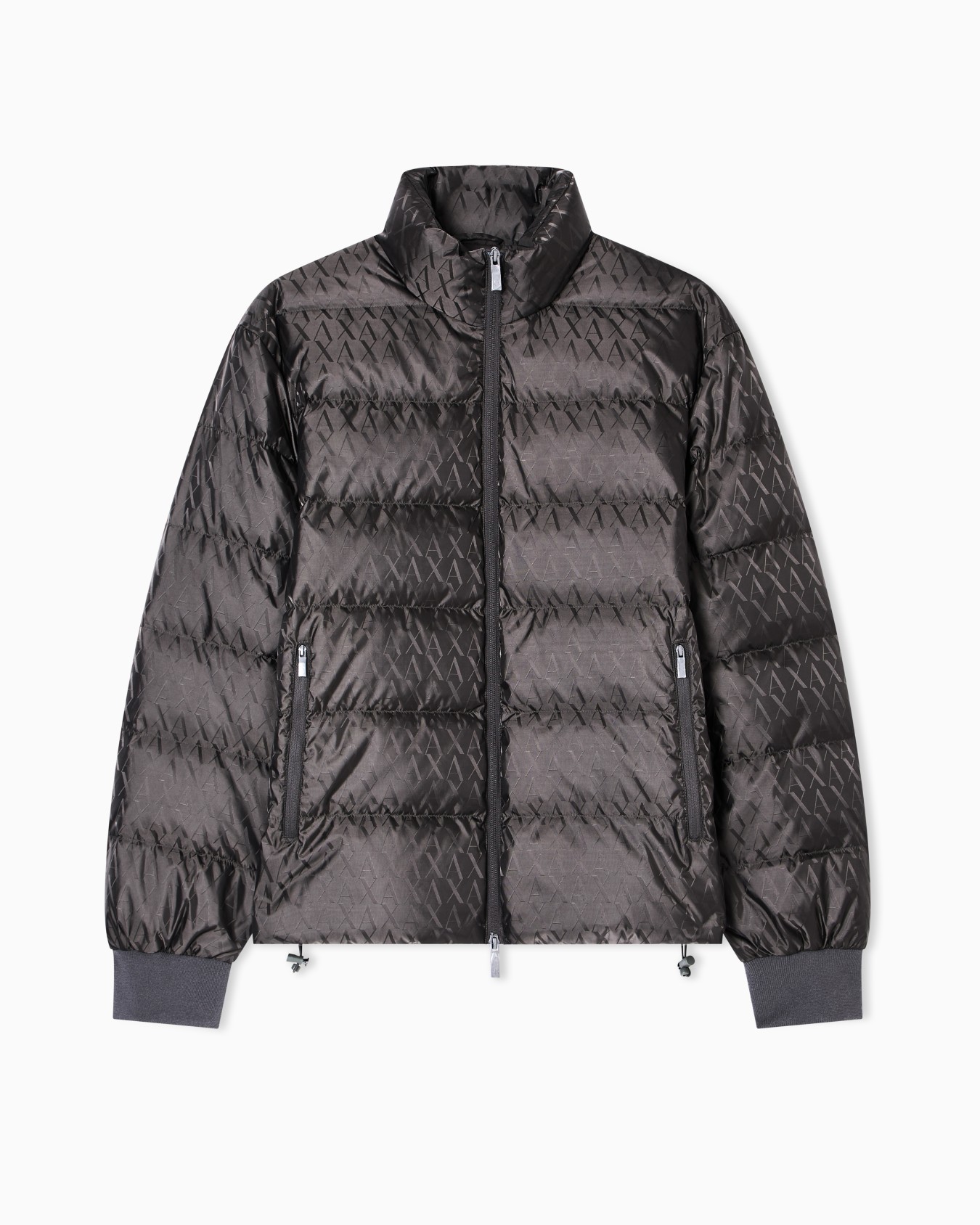 Fabric jacket with allover logo Slide 0