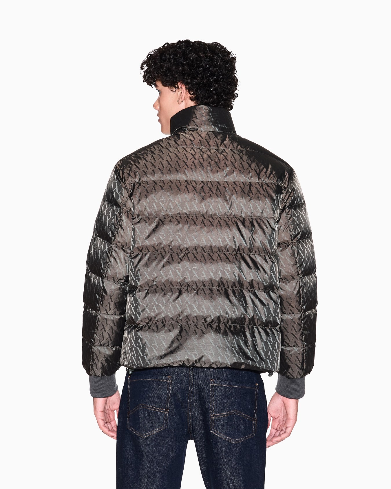 Fabric jacket with allover logo Slide 2