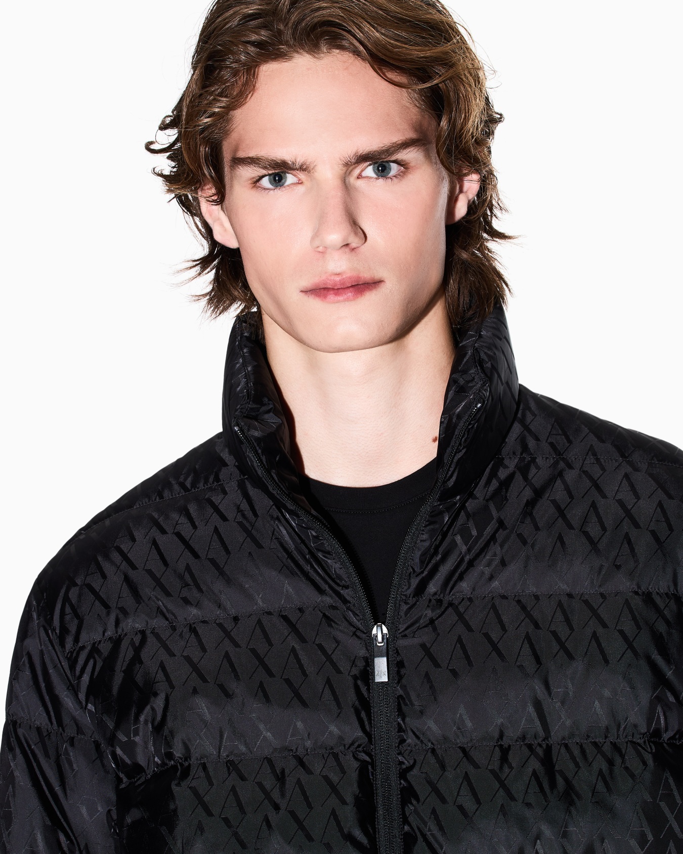 Fabric jacket with allover logo Slide 5