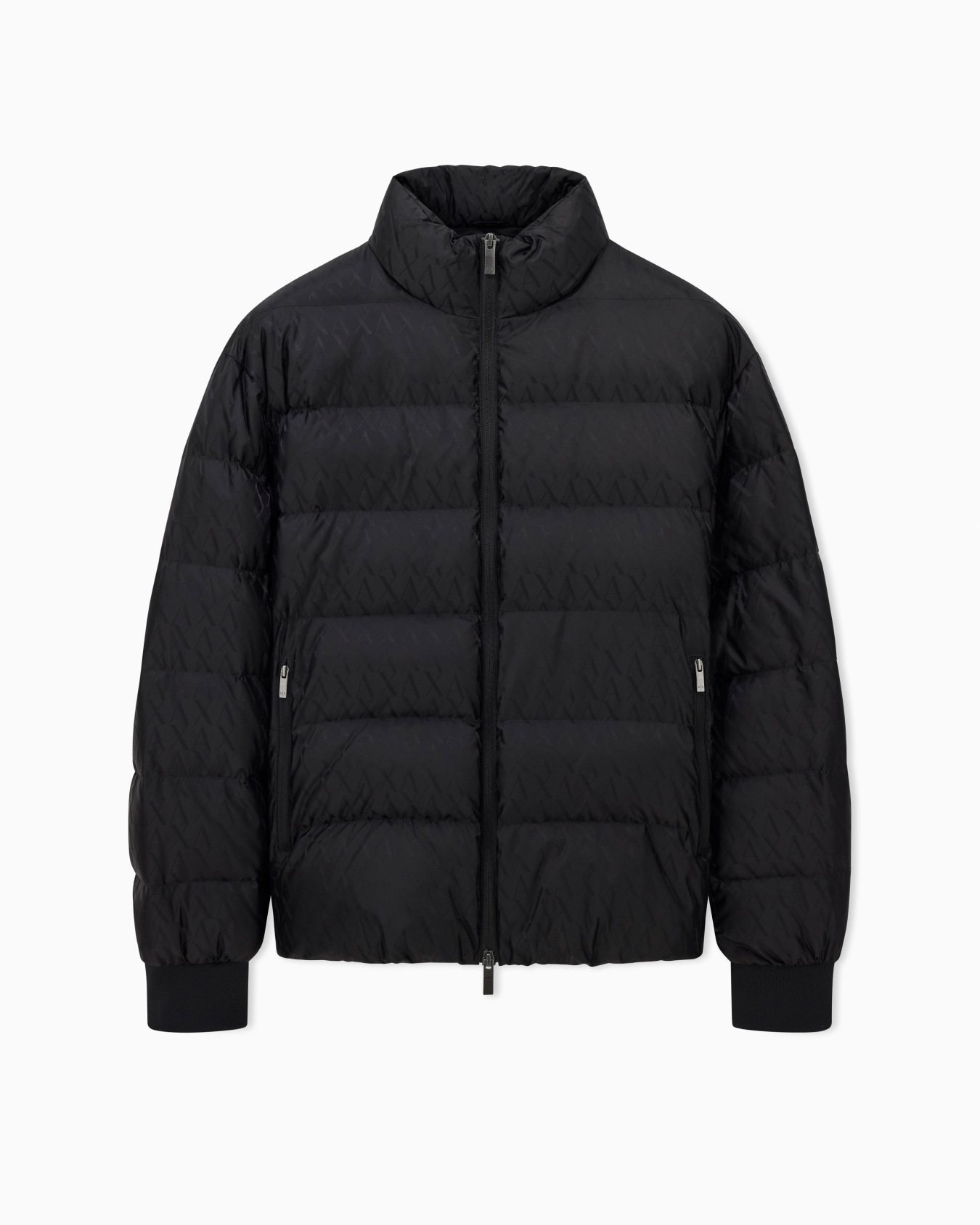 Fabric jacket with allover logo Slide 0