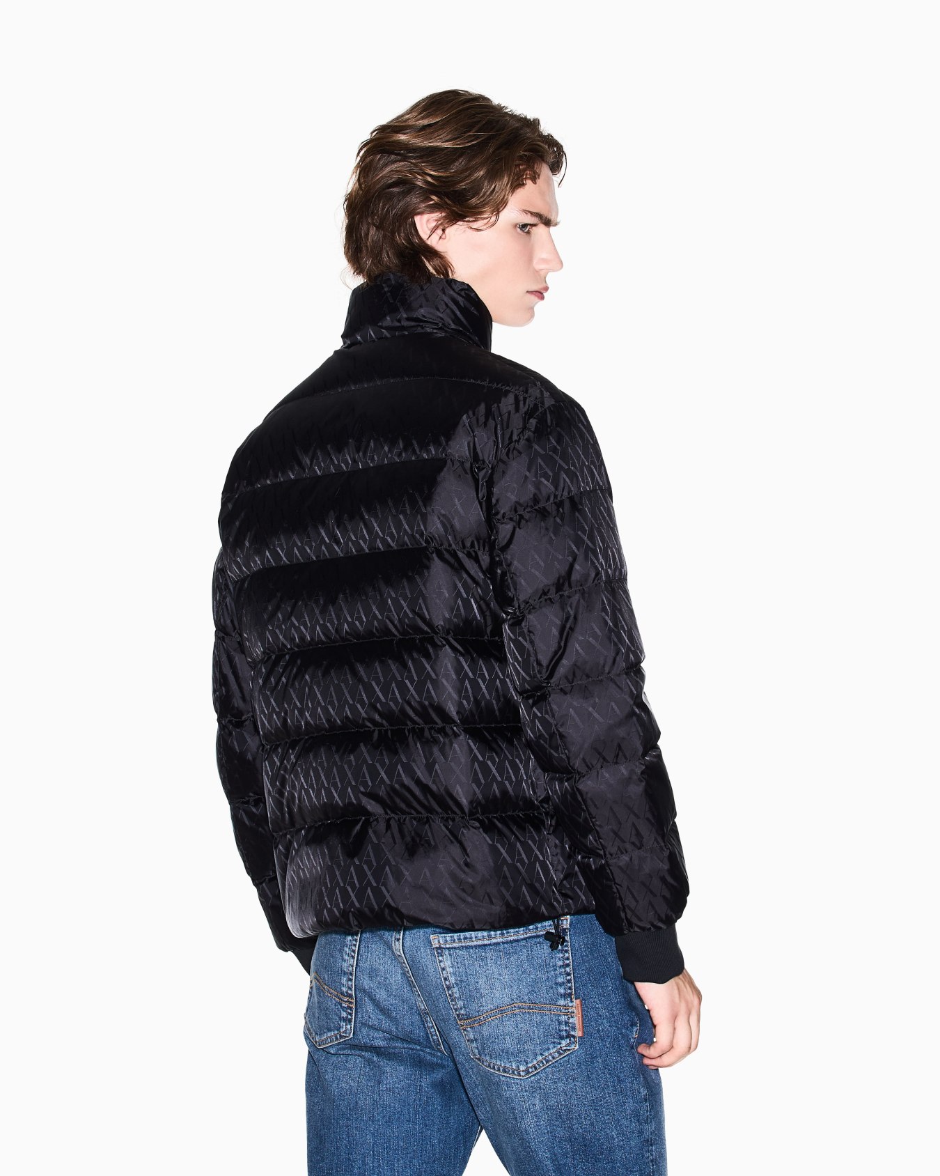 Fabric jacket with allover logo Slide 3