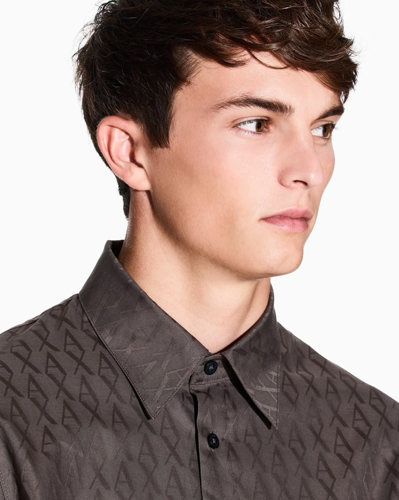 Chemise en jacquard de coton coupe régulière Diapositive 4
