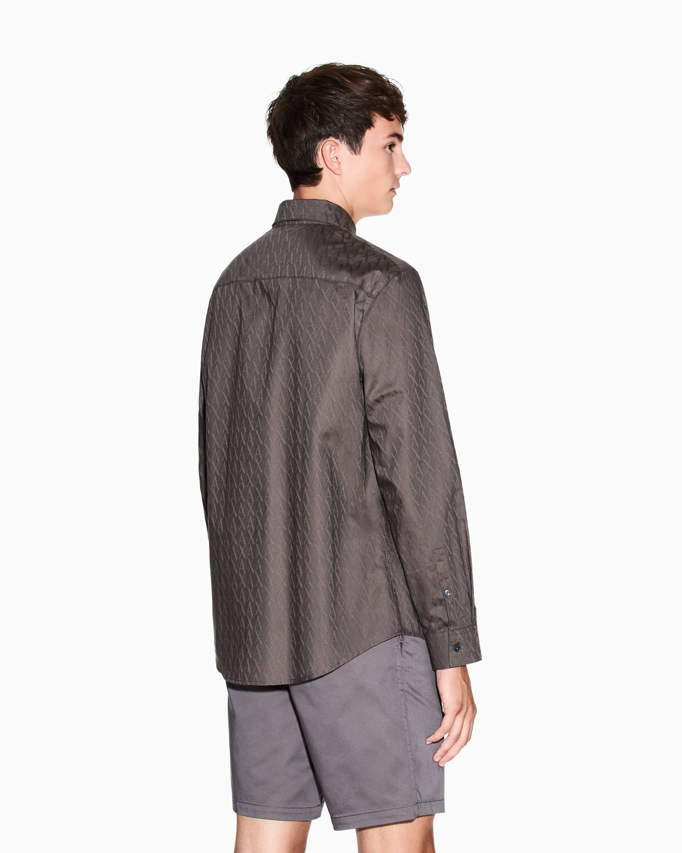 Chemise en jacquard de coton coupe régulière Diapositive 2