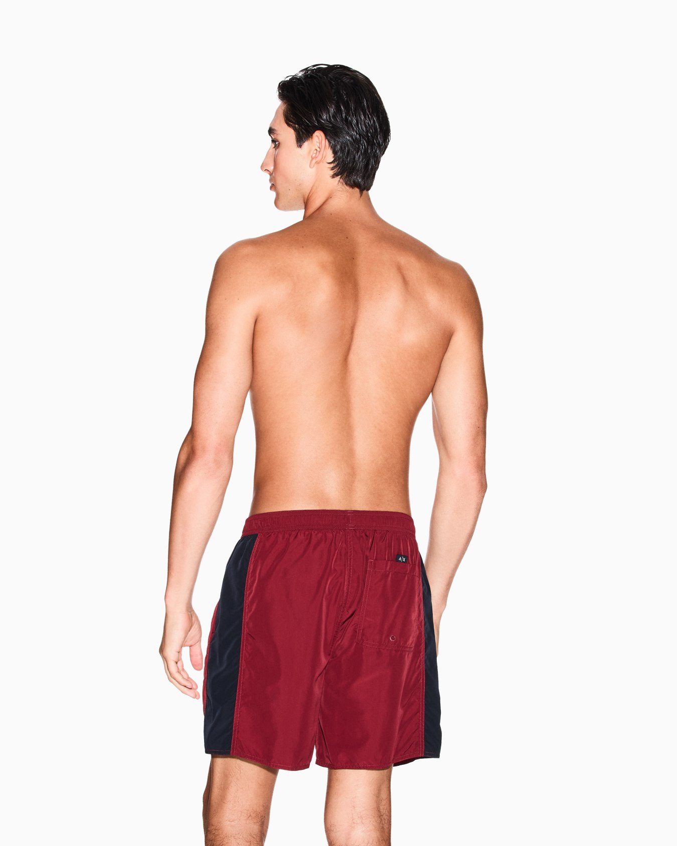 TWO TONE LOGO PRINT BOXER SWIM TRUNKS Slide 2