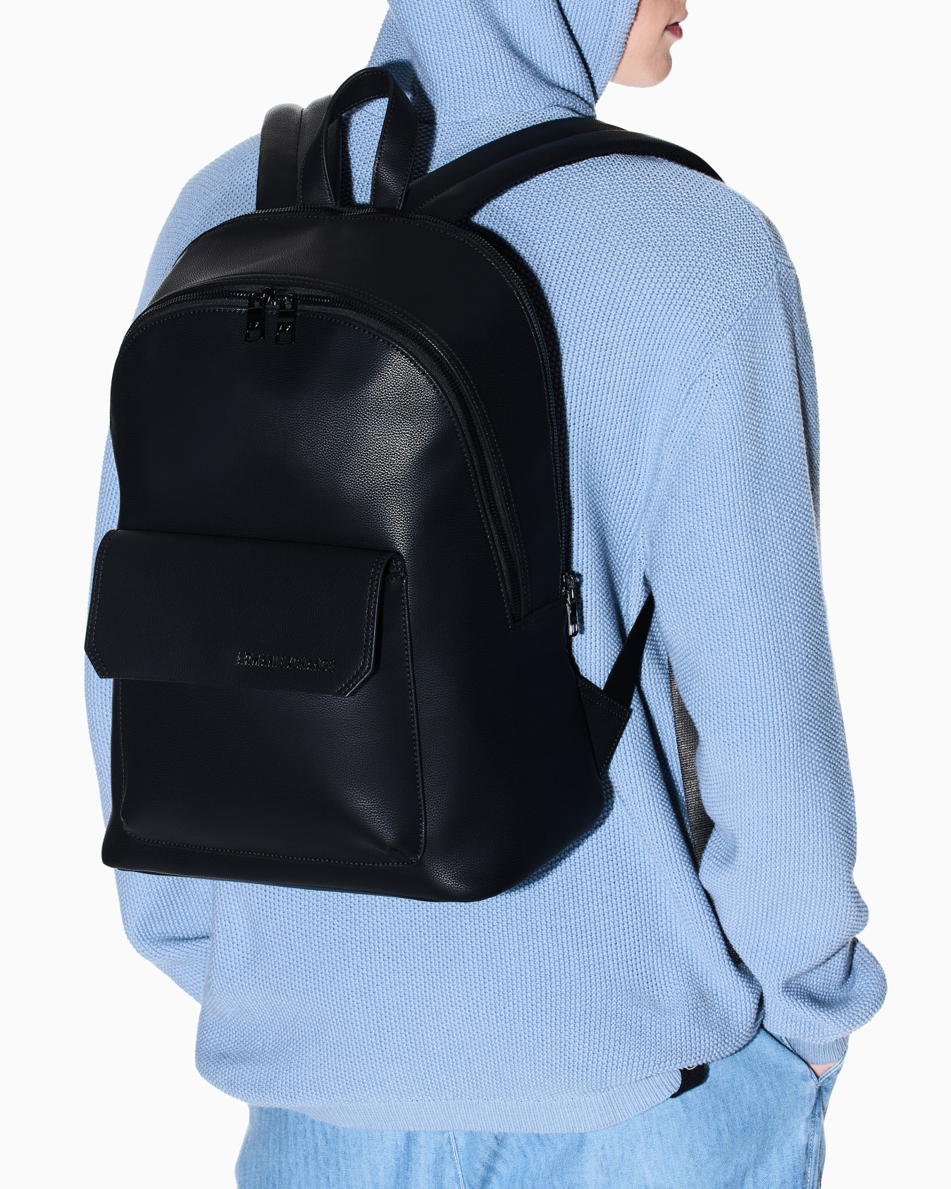 Shiny effect backpack with pocket Slide 5