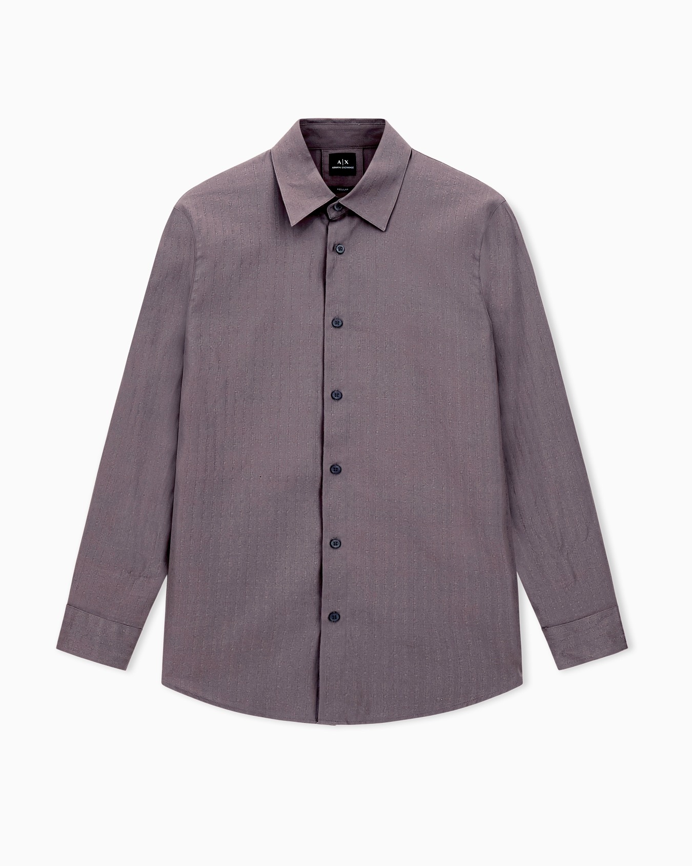 Regular fit jacquard cotton shirt Slide 0