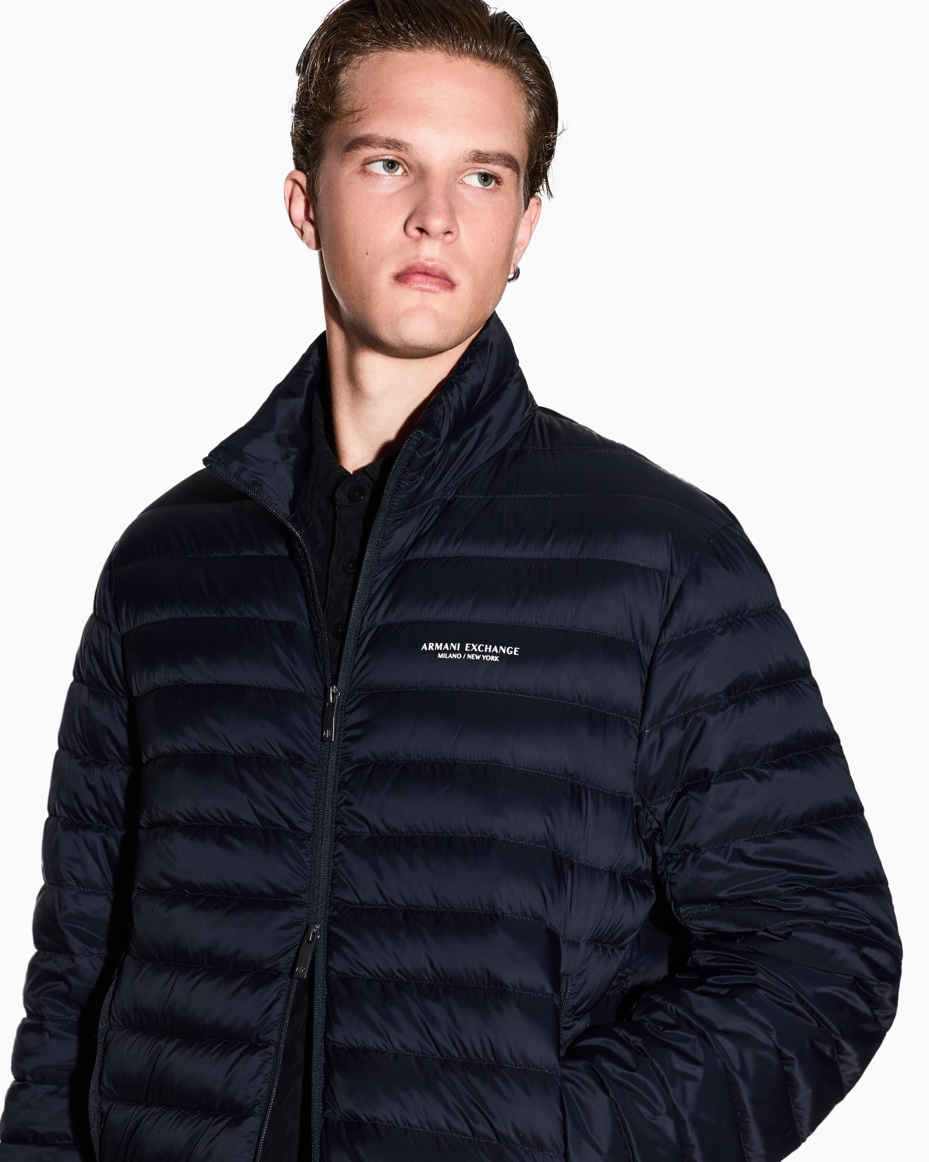 Quilted full zip down jacket Slide 4