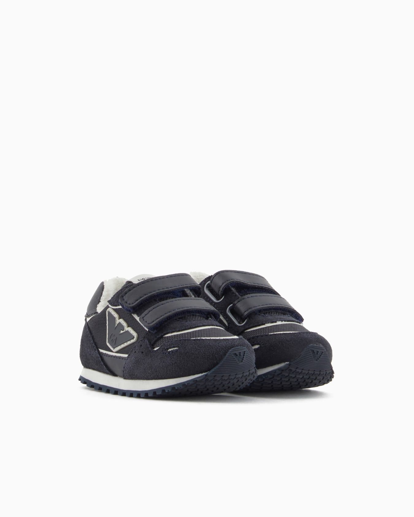Mesh sneakers with suede details and eagle patch Slide 1