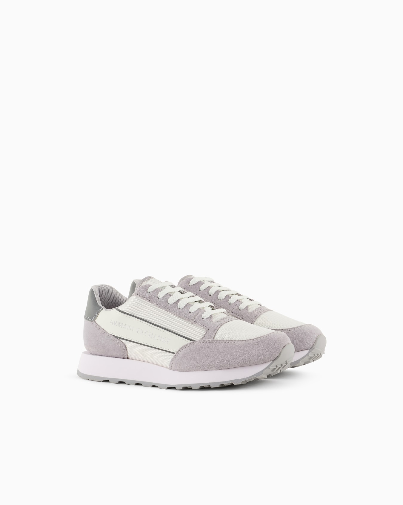 Suede sneakers with mesh inserts Slide 1