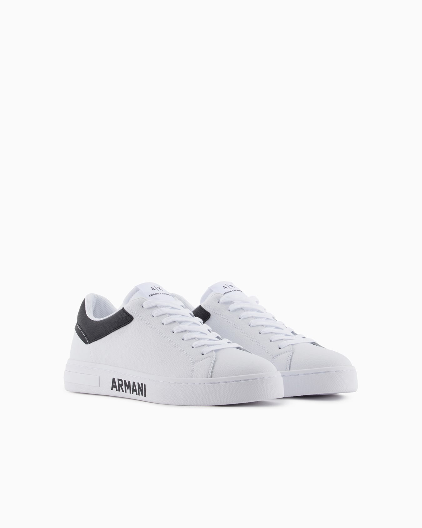 Leather sneakers with logo on the sole Slide 1