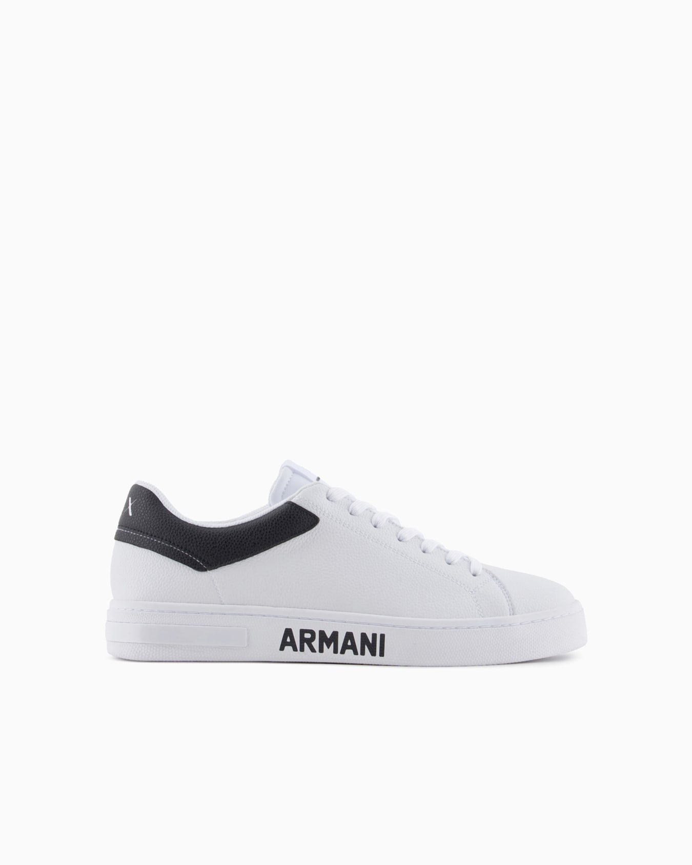 Leather sneakers with logo on the sole Slide 0