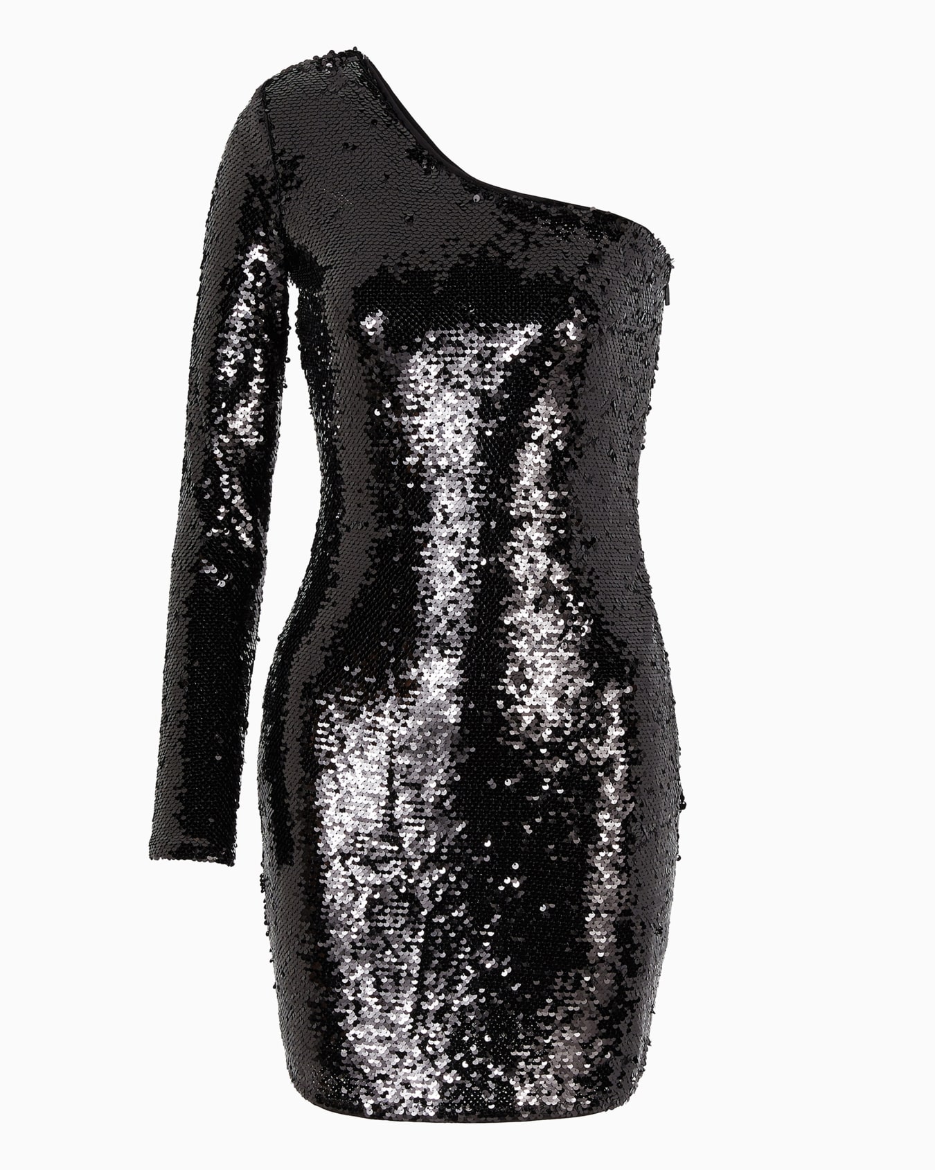Vestido de lentejuelas de un solo hombro Diapositiva 0