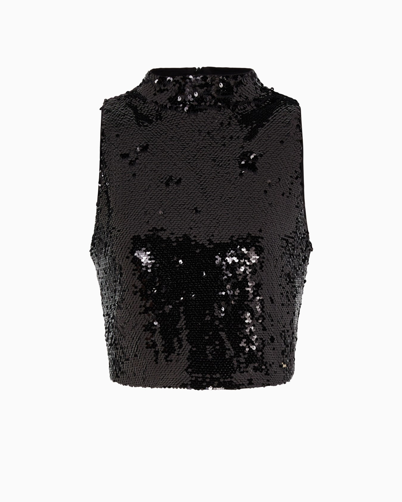 Top con cuello alto en lentejuelas Diapositiva 0