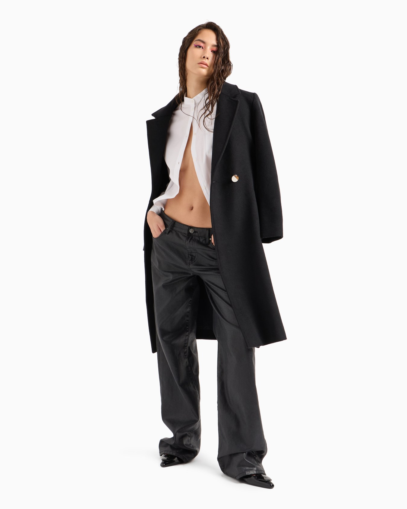 Chemise en popeline coupe classique avec plis au dos Diapositive 3