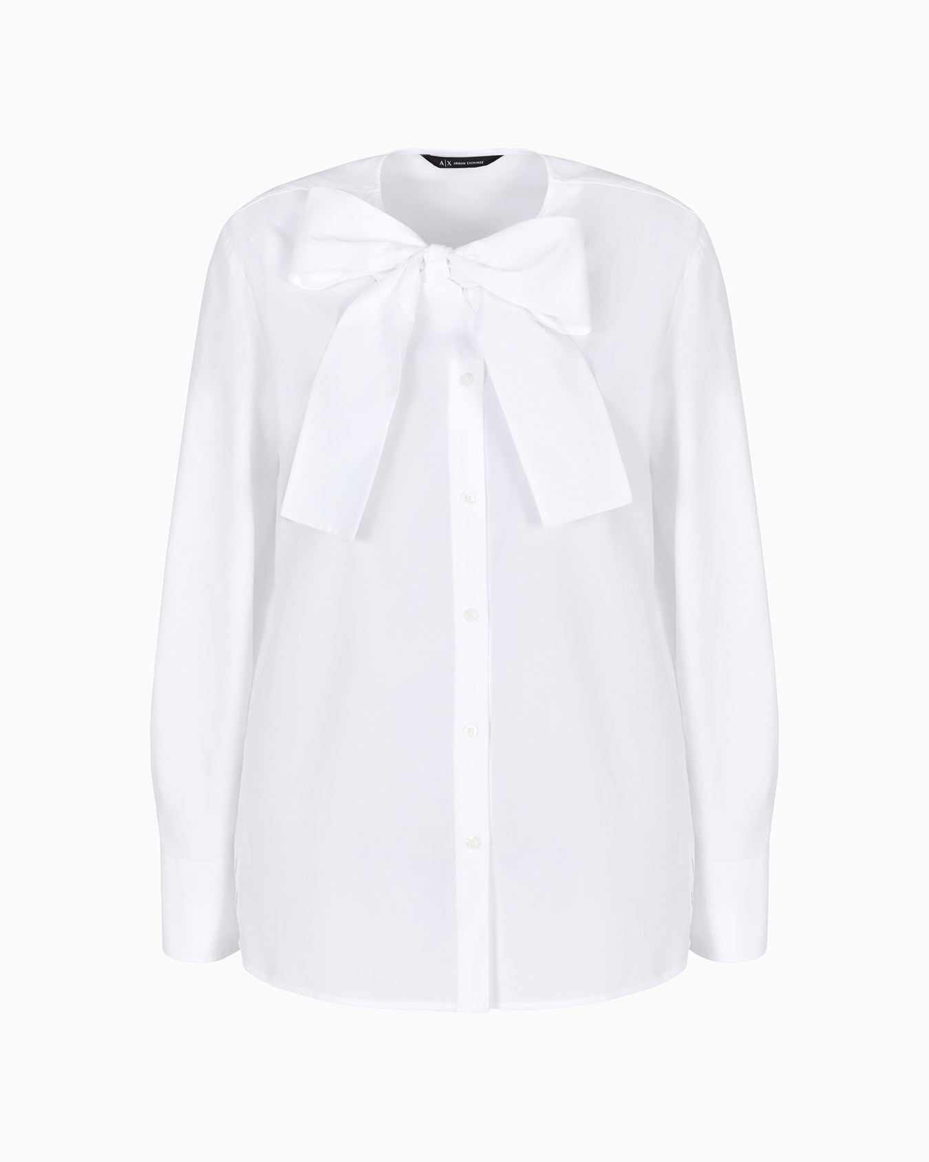 Lyocell blend shirt with bow on the neck Slide 0