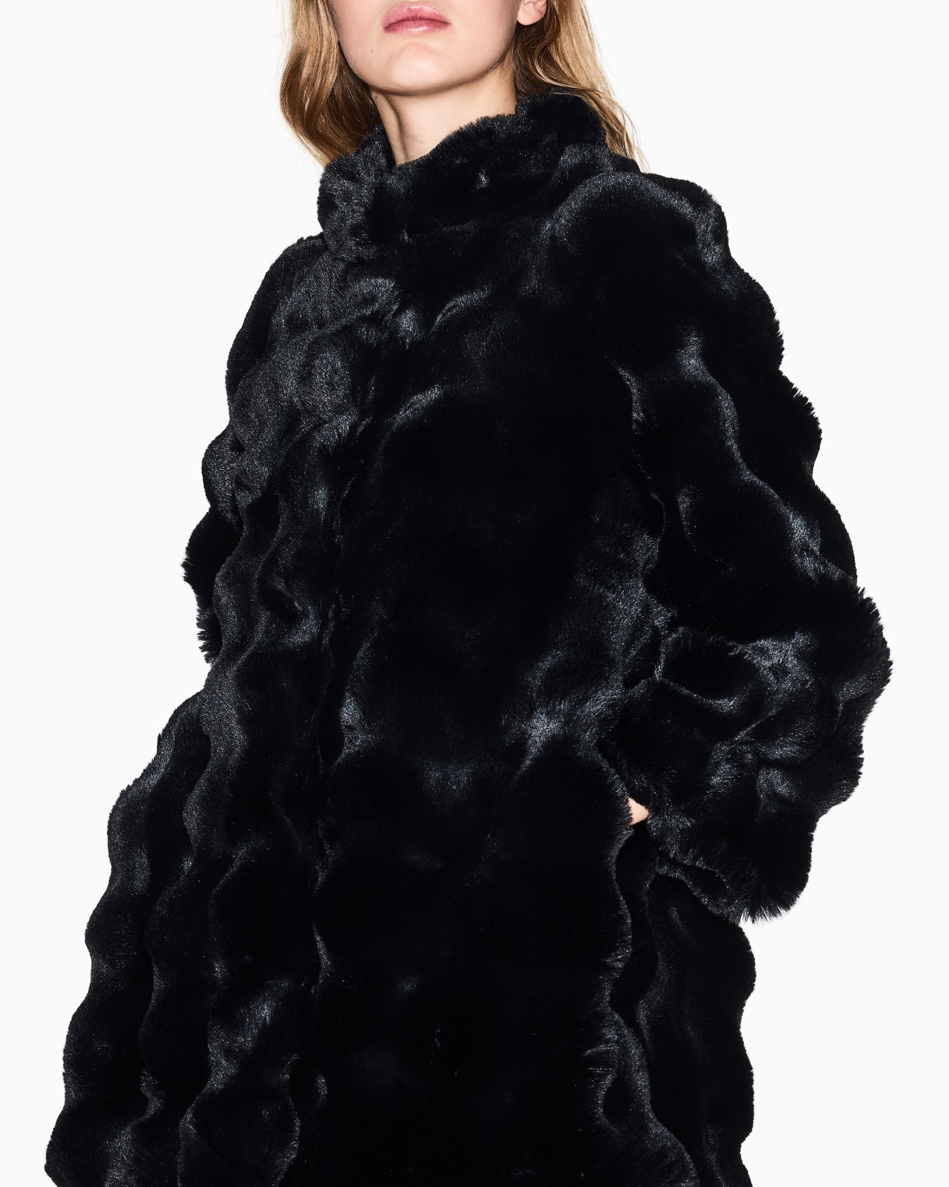Faux fur jacket with waves Armani Exchange