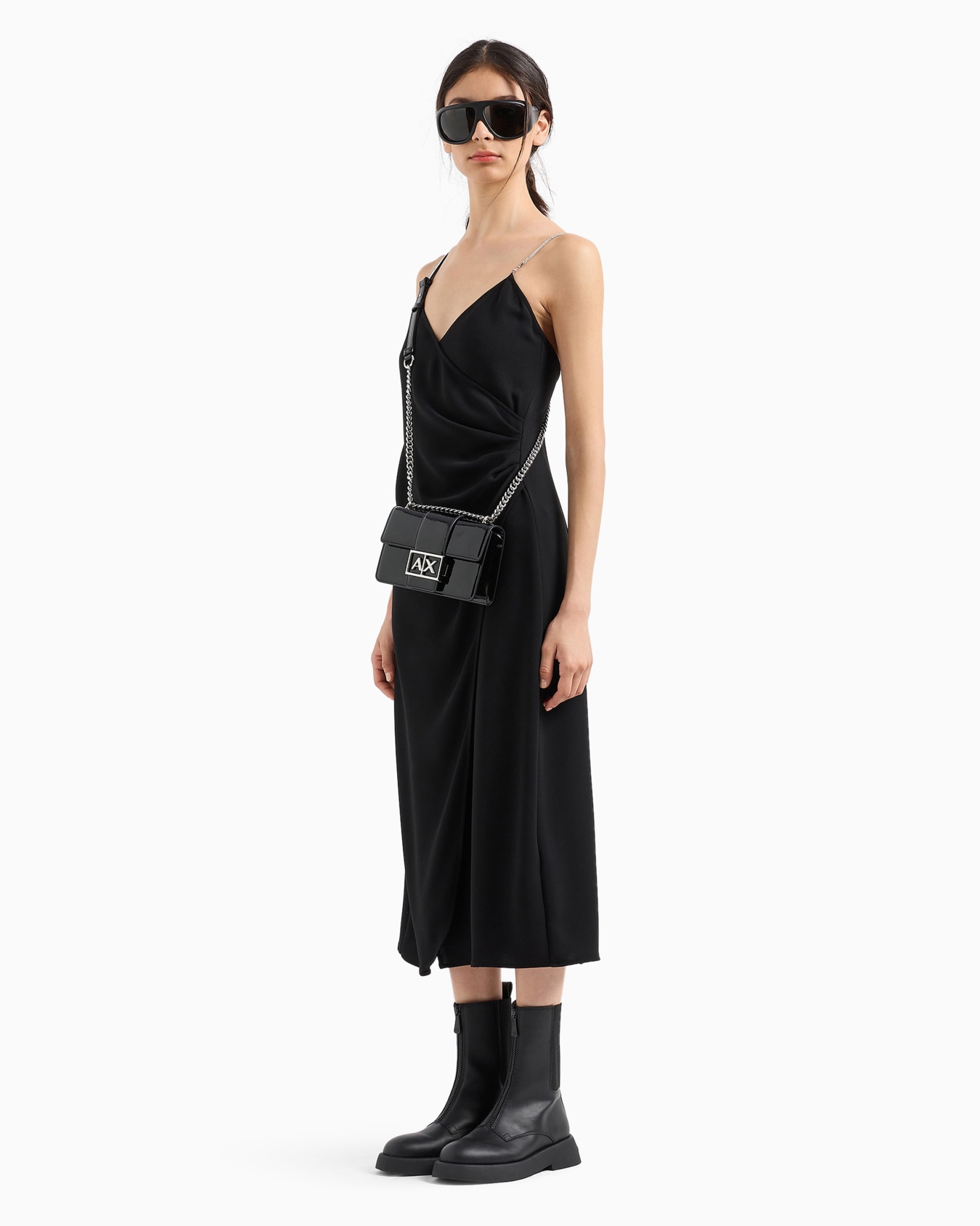 Long dress with rhinestone straps Slide 3