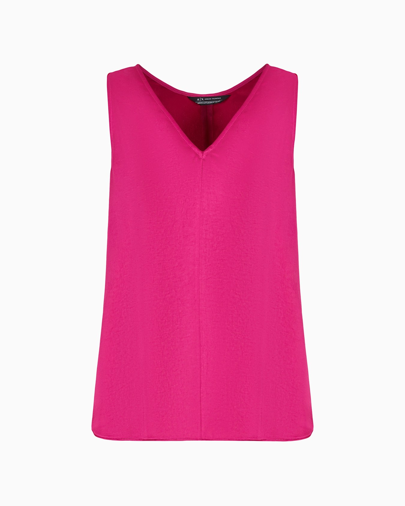 Regular fit shirt in satin stretch cotton Slide 0