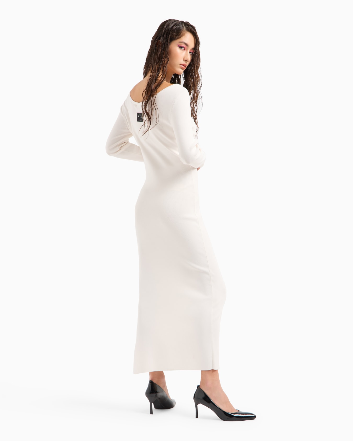 Robe fourreau longue en tissu stretch Diapositive 2