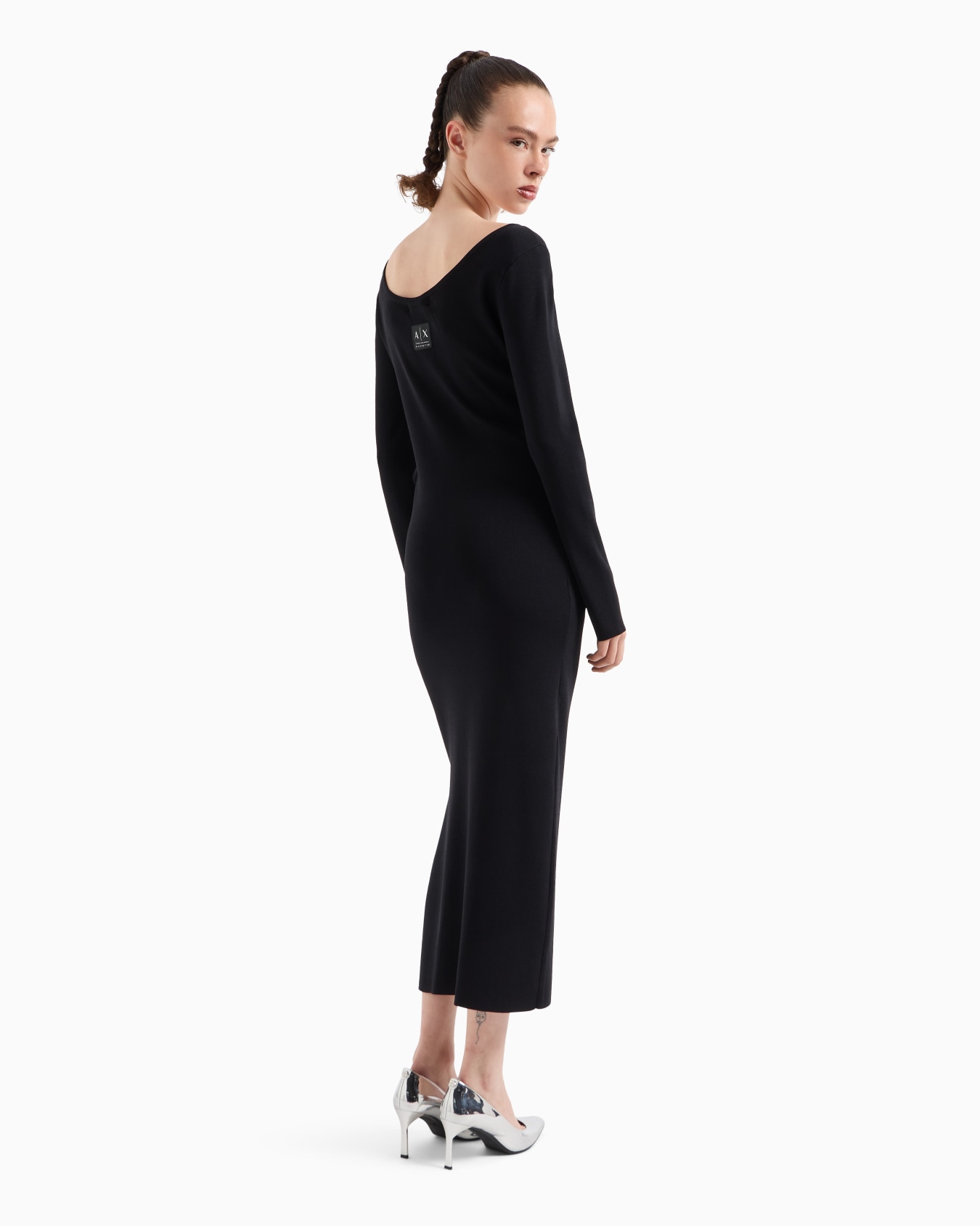 Vestido tubo largo en tejido elástico Diapositiva 2