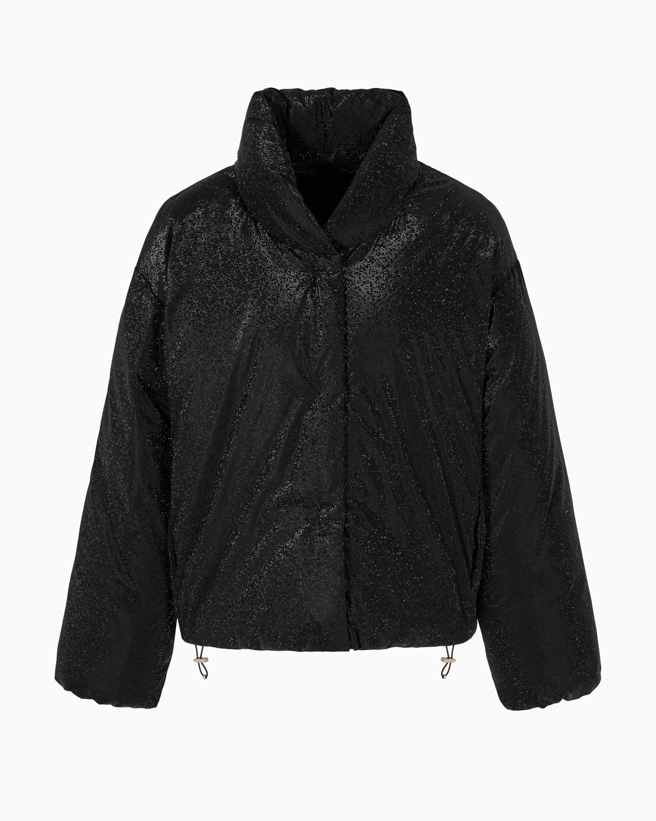 Chaqueta con cremallera completa y exterior de tejido recubierto Diapositiva 0