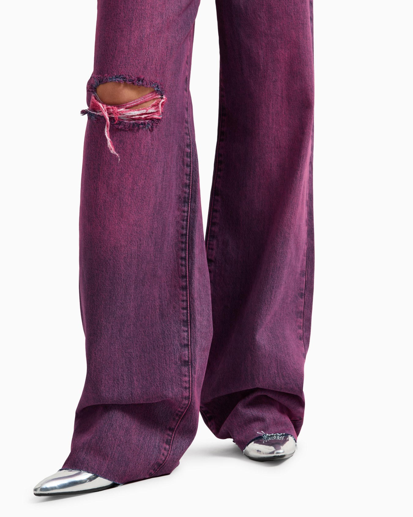 Low rise relaxed fit special glitter wash jeans Slide 4