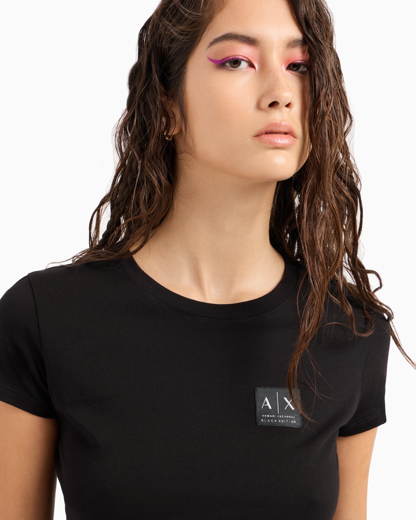 Slim fit T-shirt with logo label Slide 4