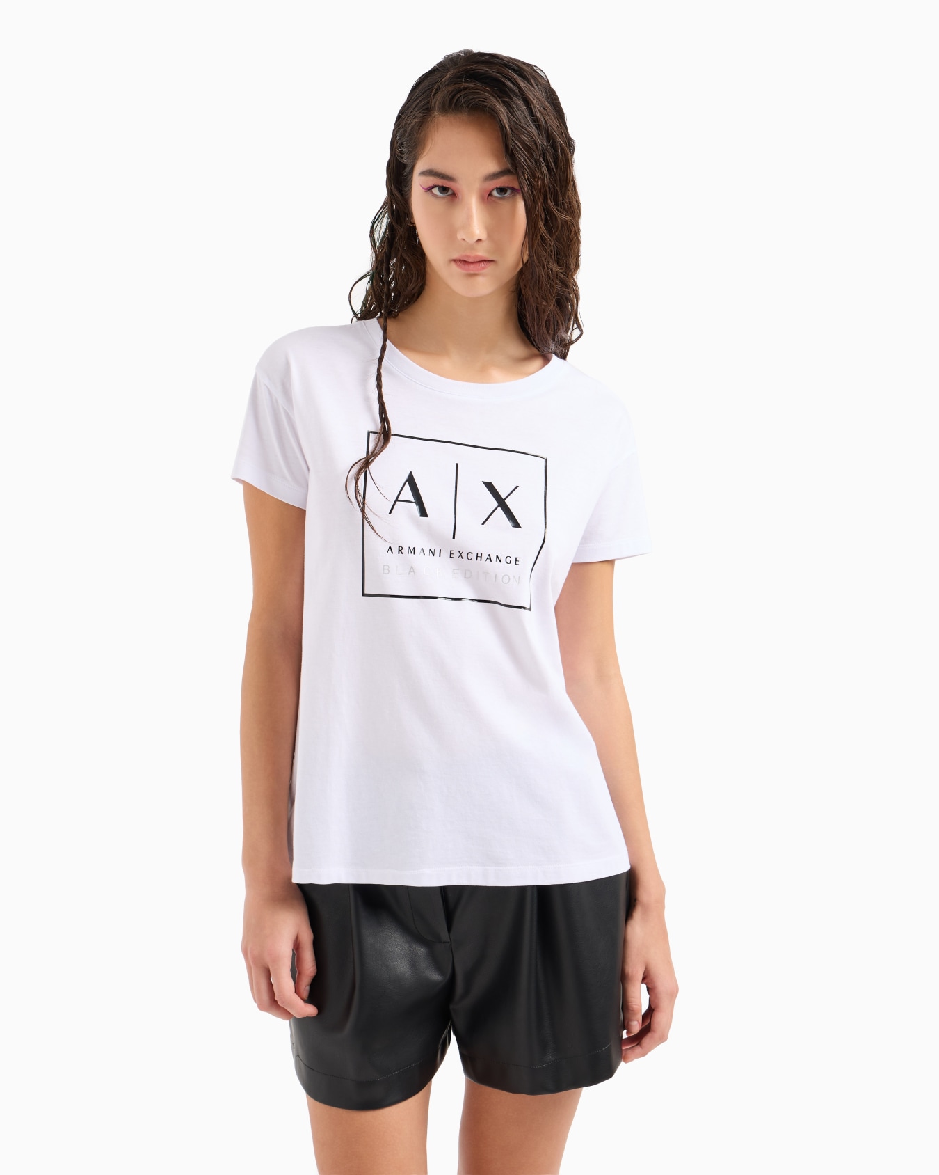 Relaxed fit T-shirt with maxi metal logo Slide 1