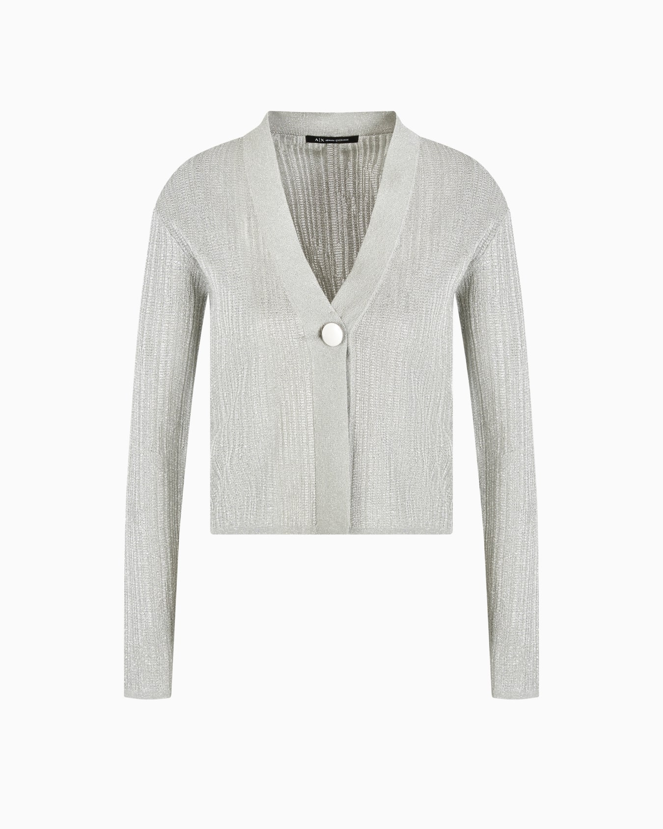 Short cardigan in lurex yarn Diapositiva 0