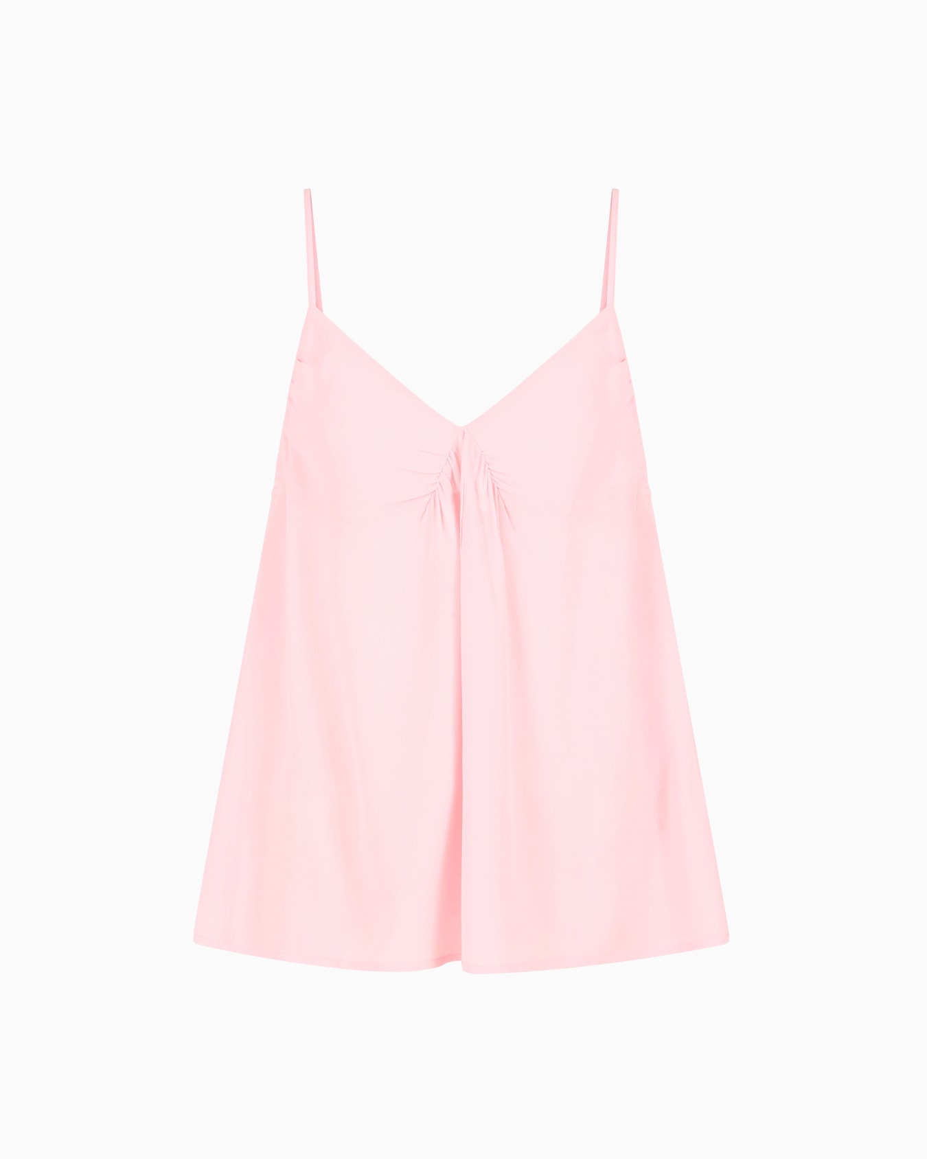 Viscose crepe top with tie Slide 0