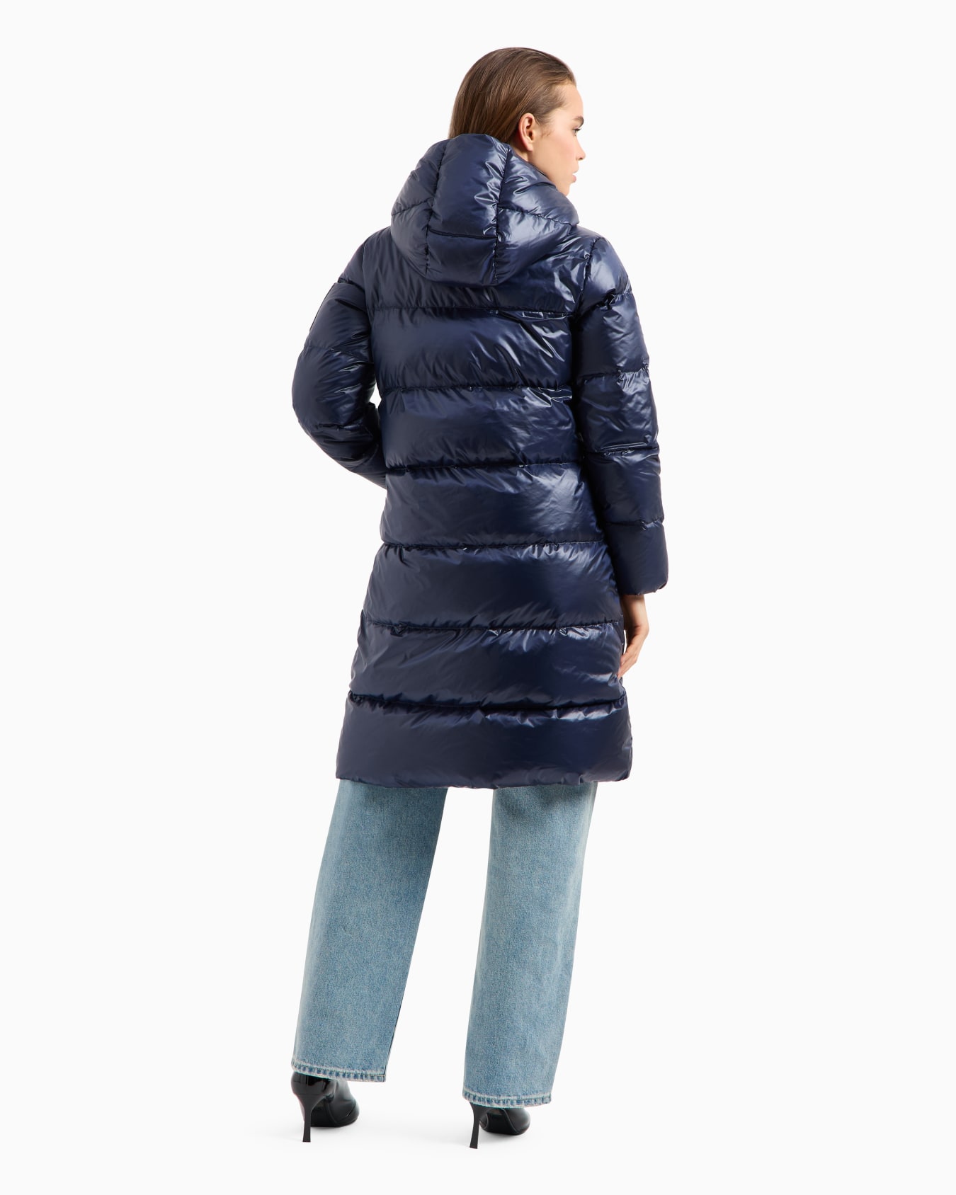 Icon Project Long Padded Jacket with Hood Slide 2
