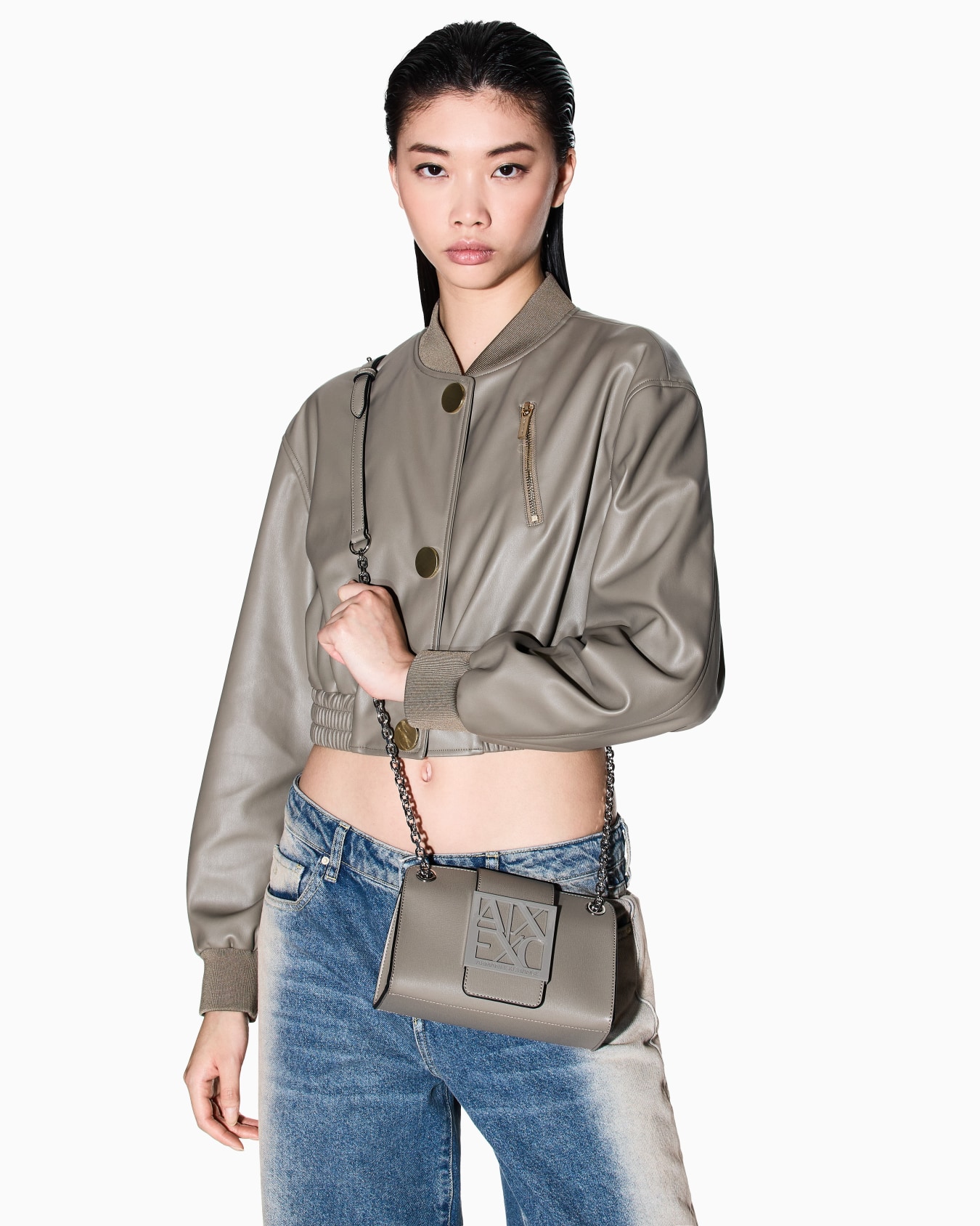 Small shoulder bag with shaped logo Slide 5