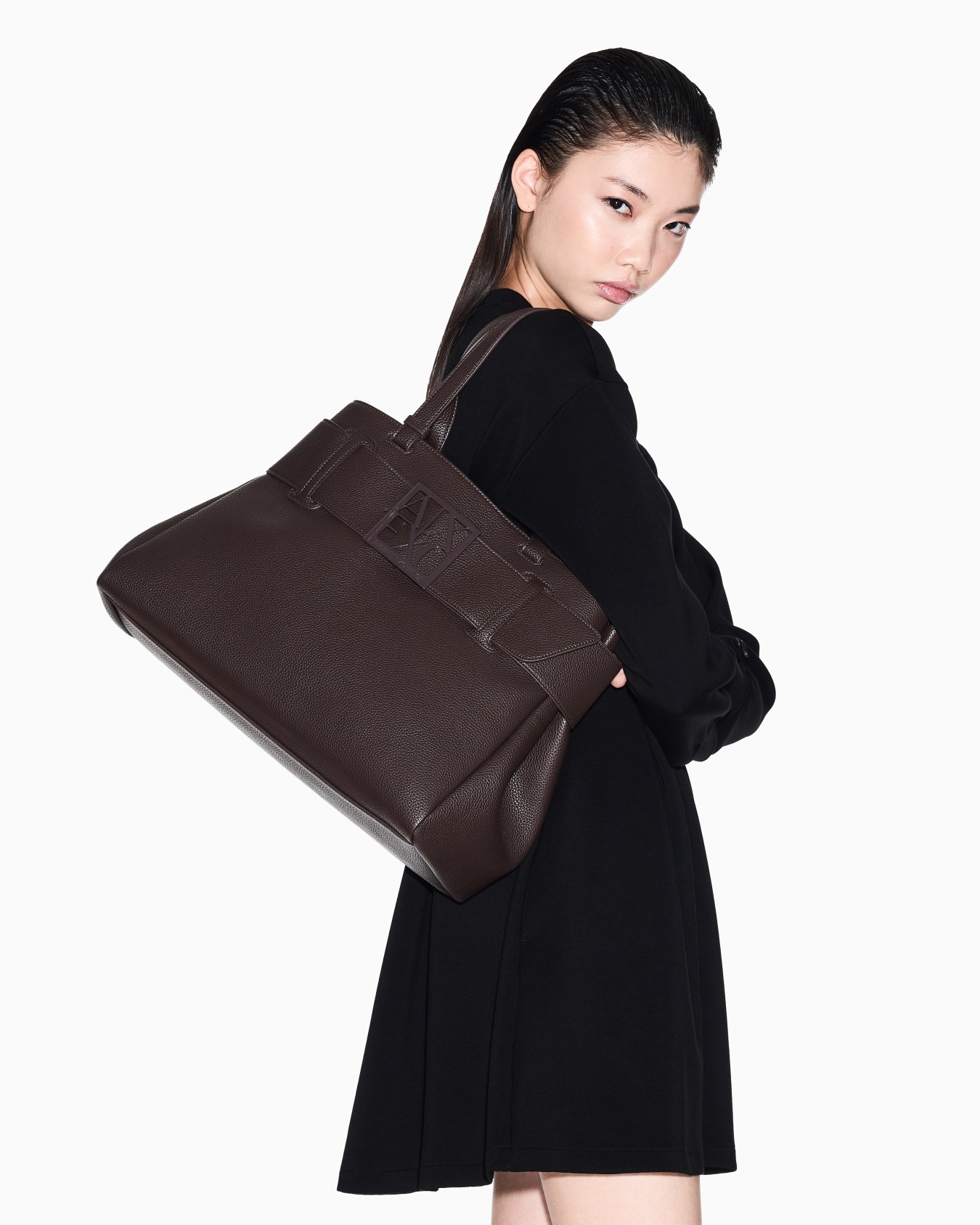 Large shoulder bag with ASV logo detail Slide 5