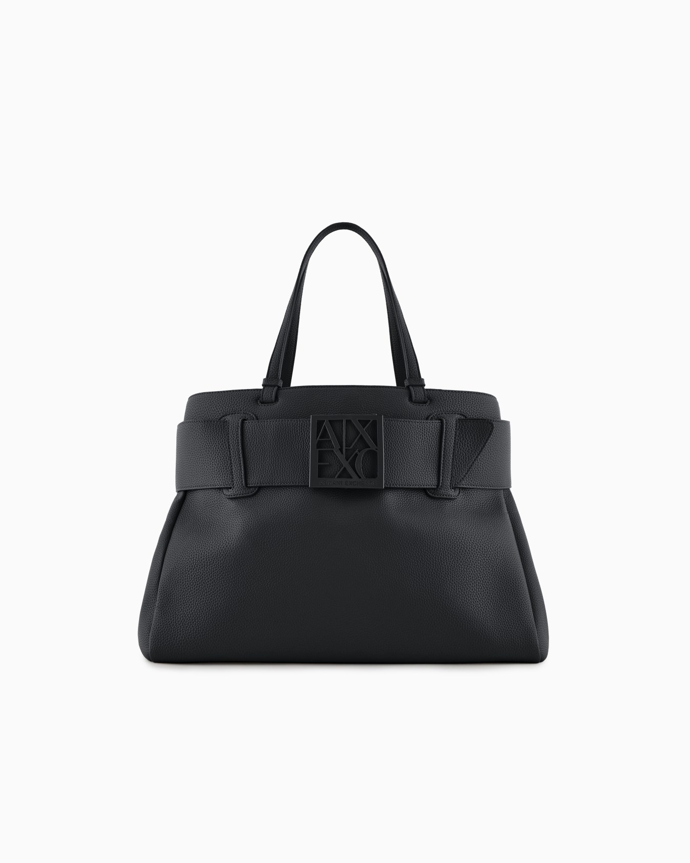 Borsa a spalla grande con dettaglio logo ASV Slide 0