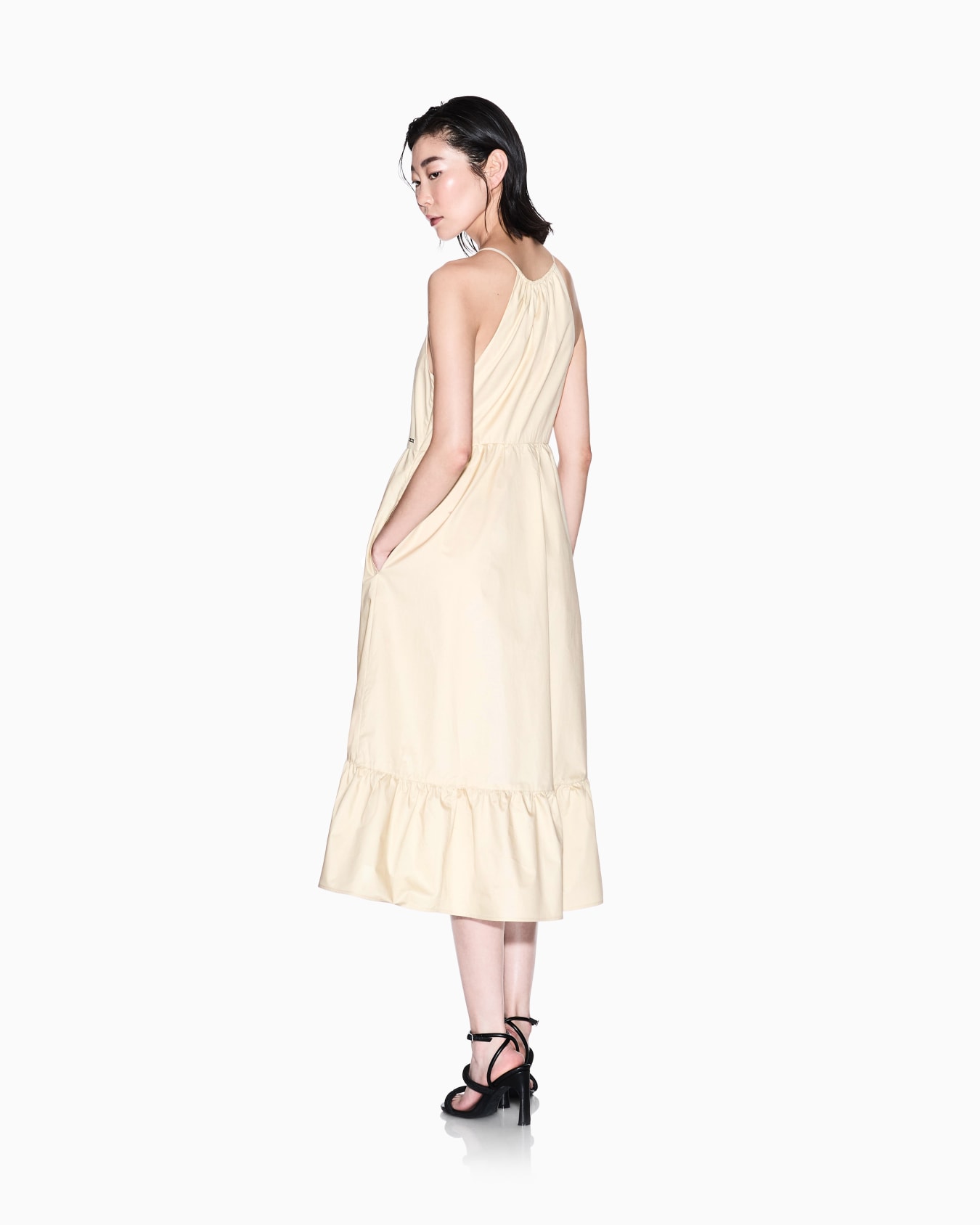 Robe midi à volants en coton ASV Diapositive 2