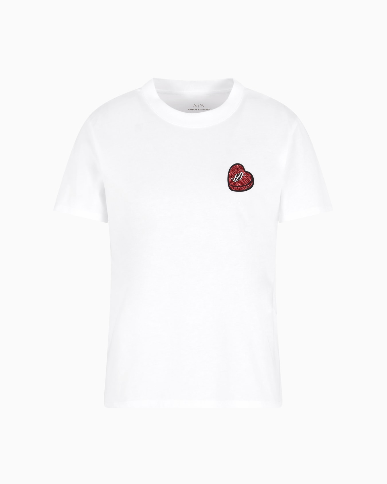 T-Shirt mit Strassherz Folie 0