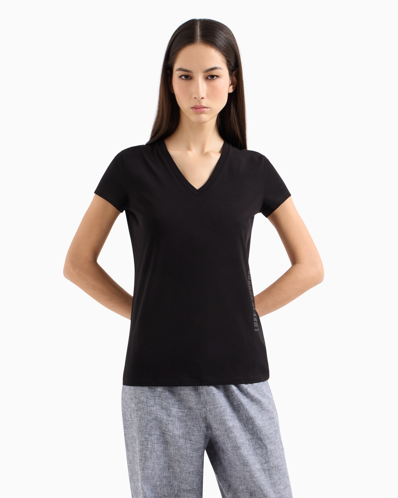 AXロゴ 半袖VネックTシャツ スライドする 3
