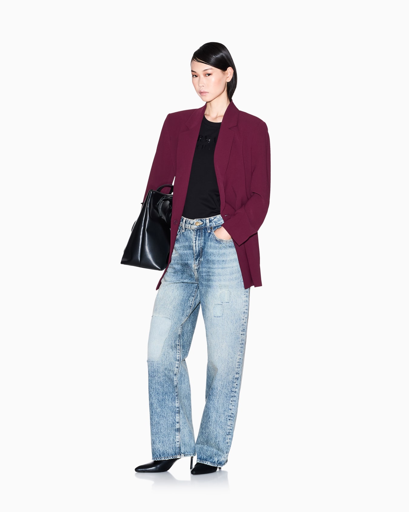 Jacket with thin belt Slide 1