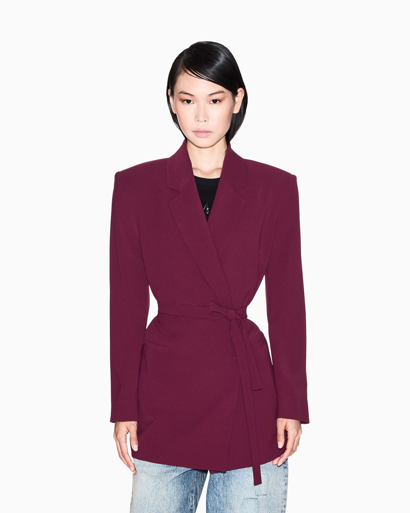 Jacket with thin belt Slide 3
