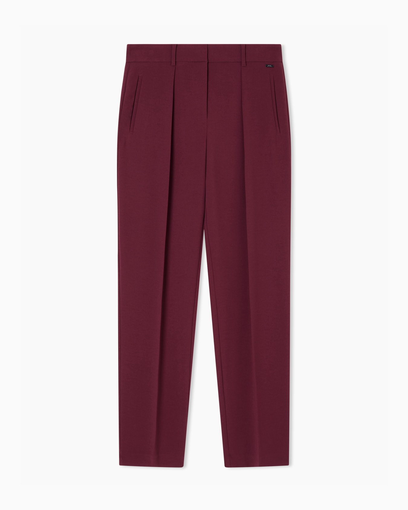 Trousers with pleats in flowing fabric Slide 0