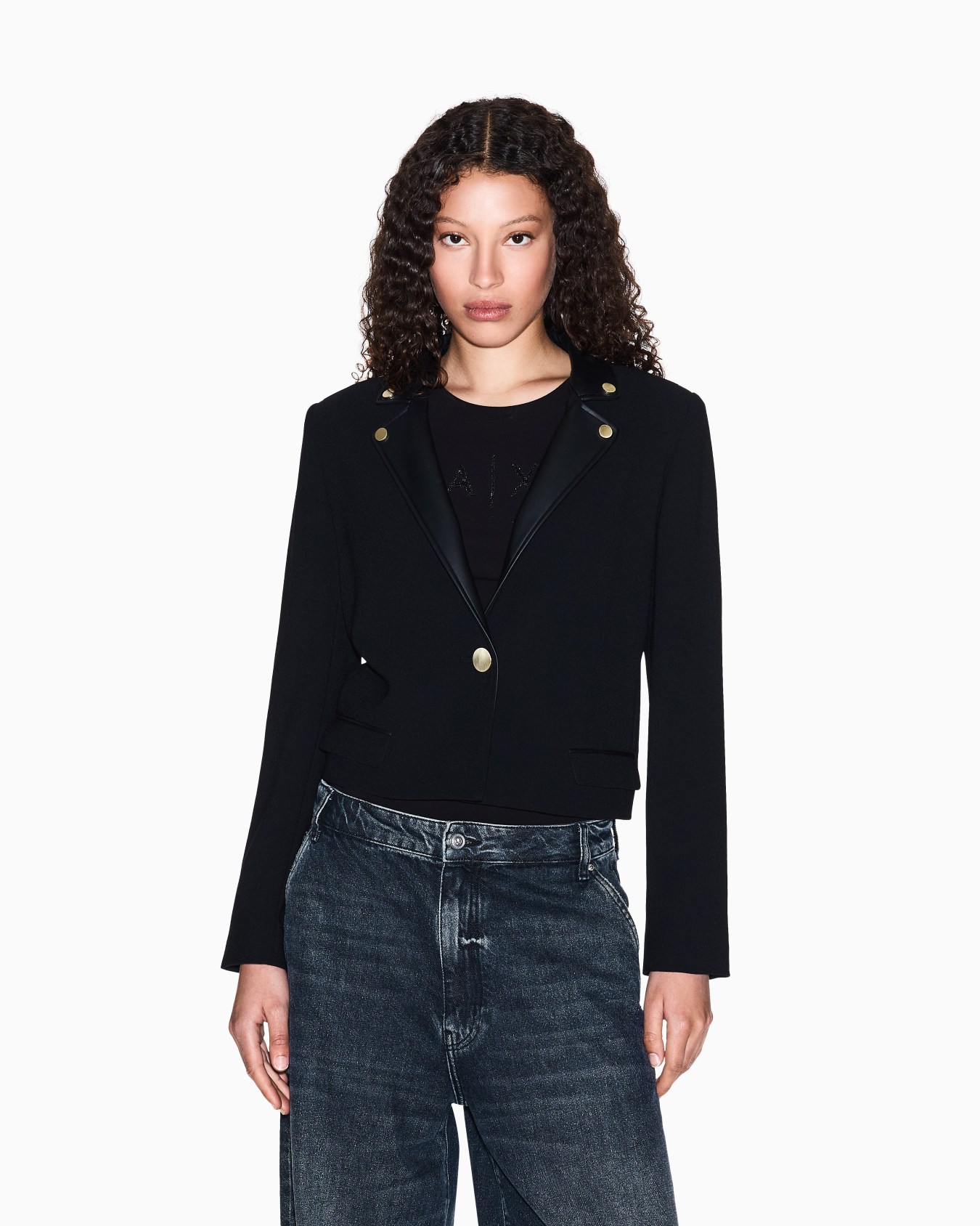 Short jacket with metal details Slide 3