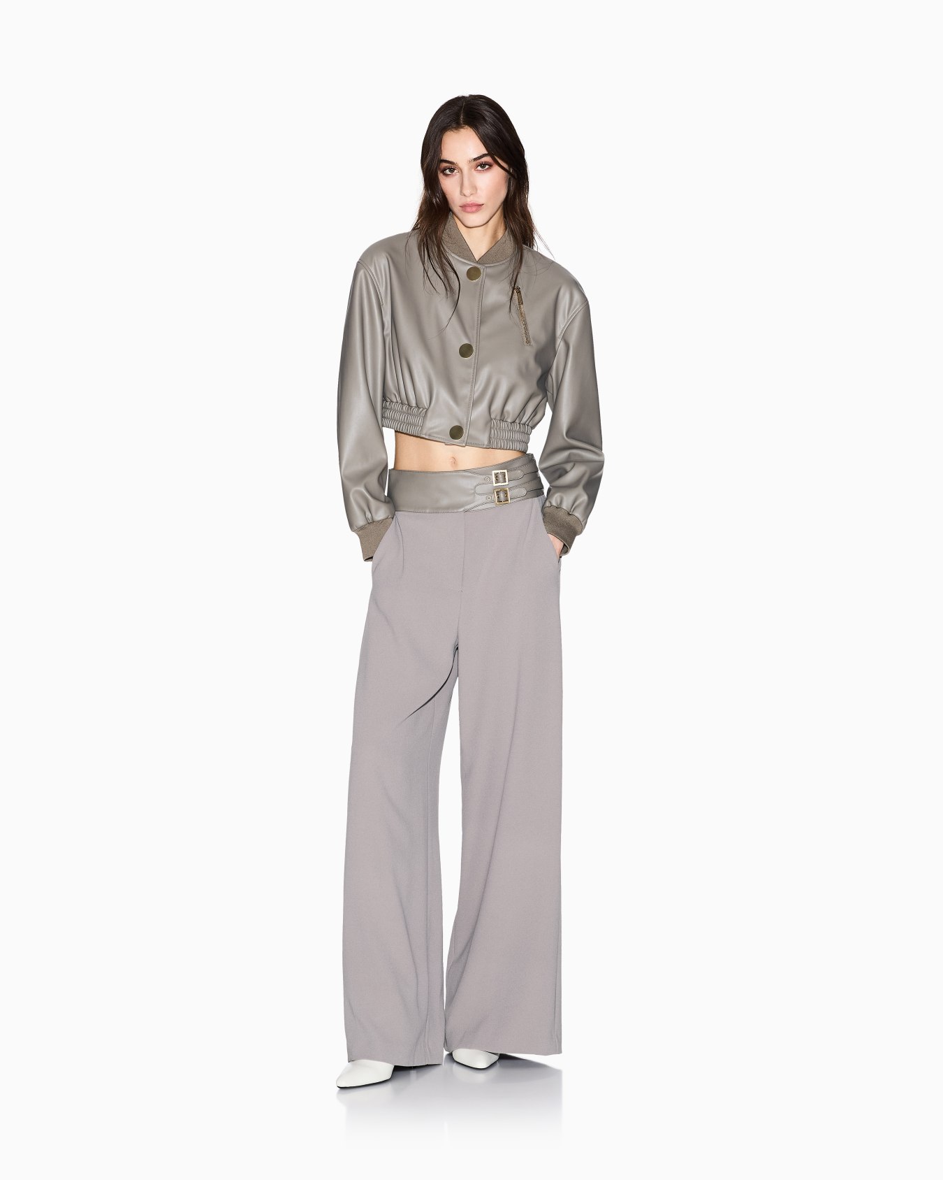 Palazzo trousers with straps Slide 1
