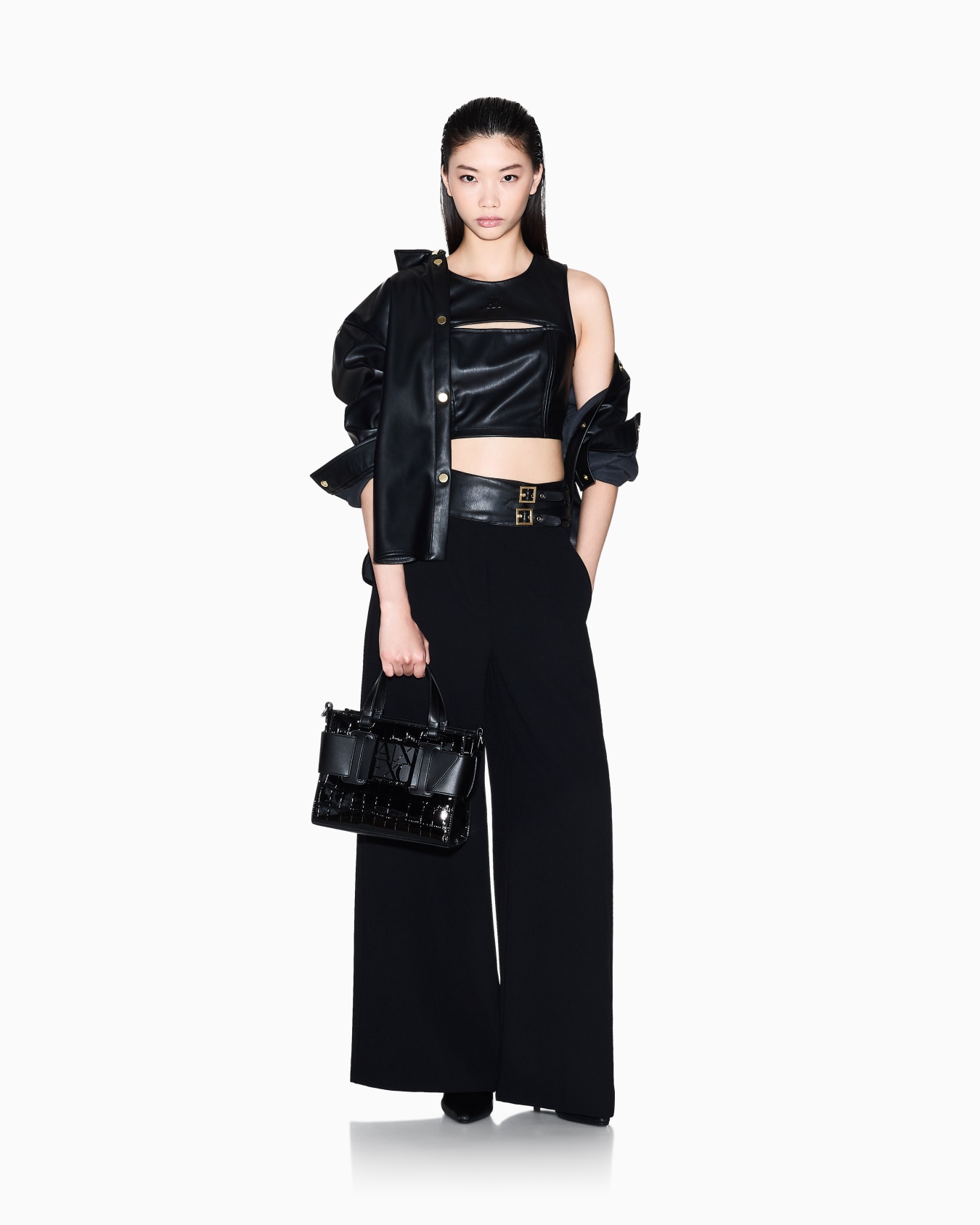 Palazzo trousers with straps Slide 1